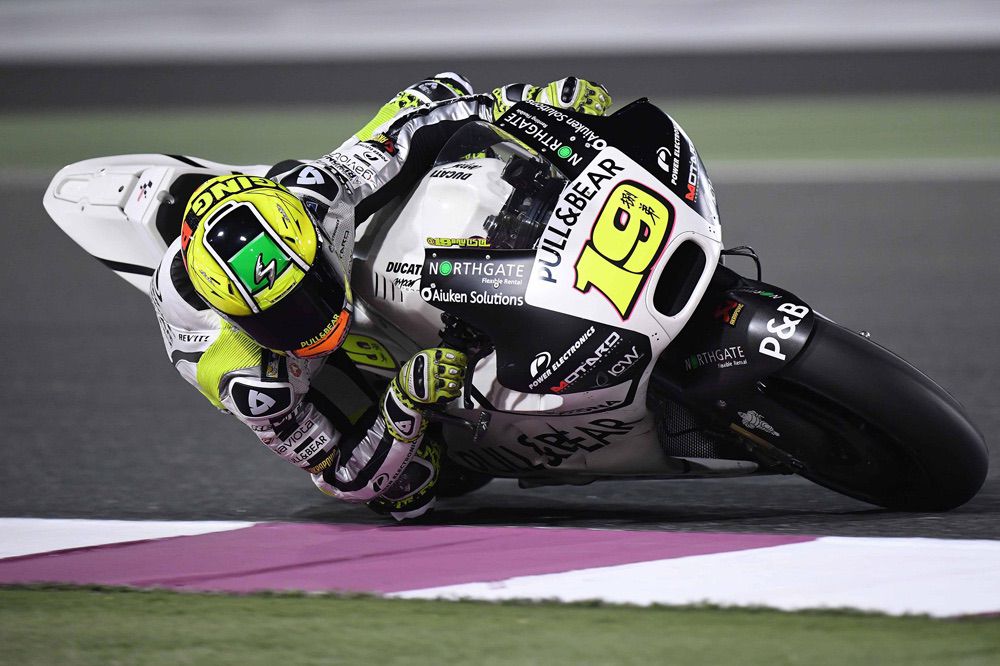 Alvaro Bautista durante los entrenamientos de Qatar MotoGP