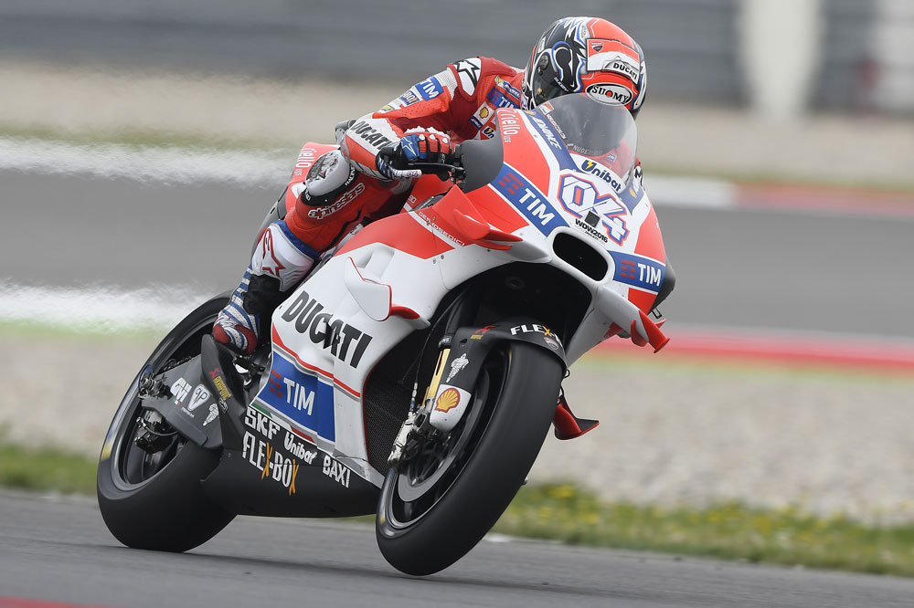Andrea Dovizioso durante el GP de Assen