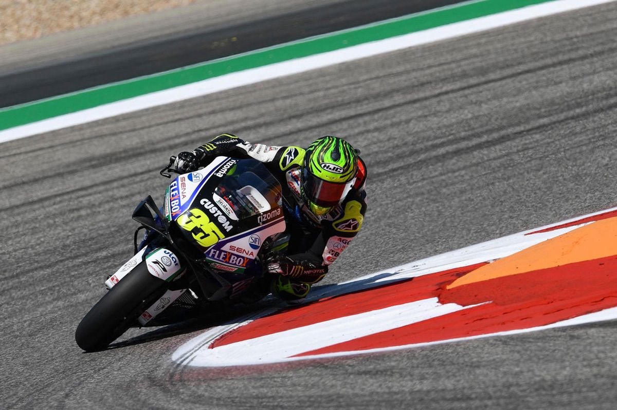 Cal Crutchlow durante los entrenamientos cronometrados del GP Americas