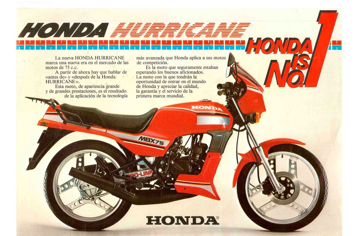 La Honda Hurricane fue uno de los primeros éxitos comerciales en España