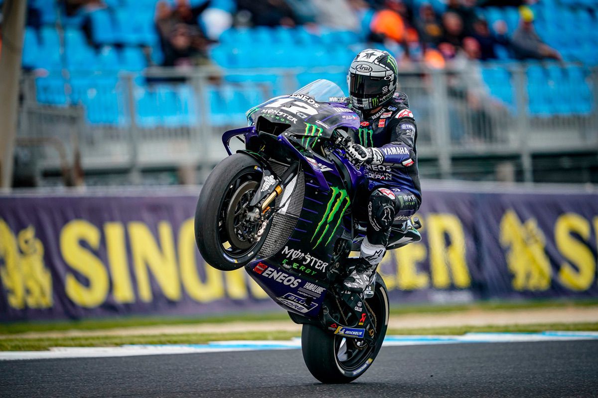 Maverick Viñales durante el GP de Australia 2019