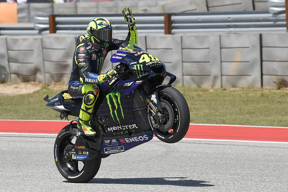 Valentino Rossi fue segundo en los entrenamientos cronometrados del GP Americas 2019