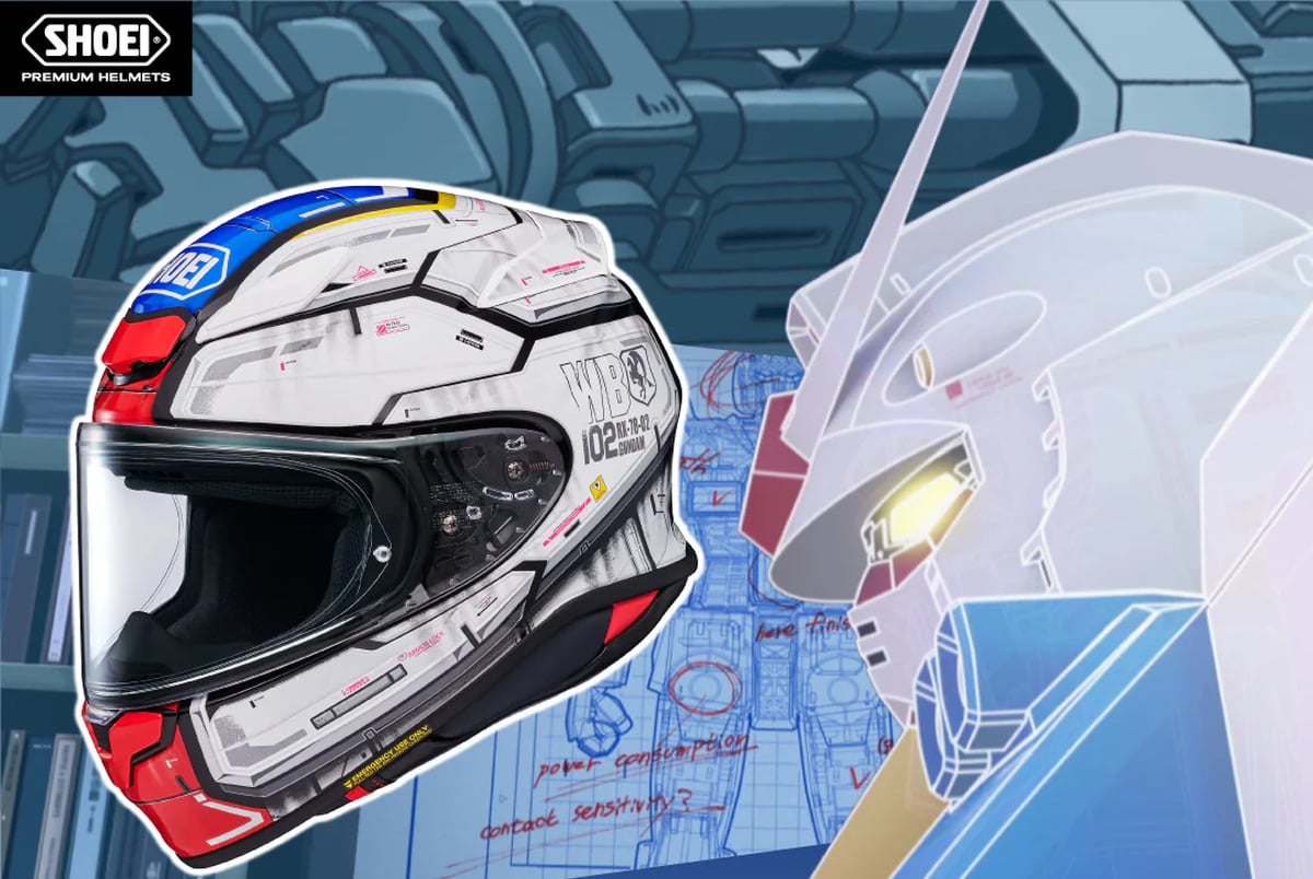 Shoei NXR2 x Mobile Suit Gundam: el casco anime