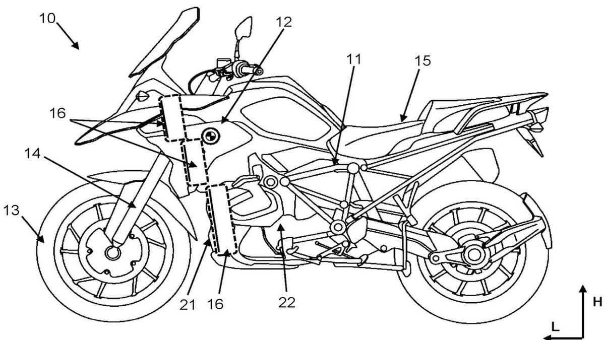 BMW patenta apéndices aerodinámicos para la futura GS