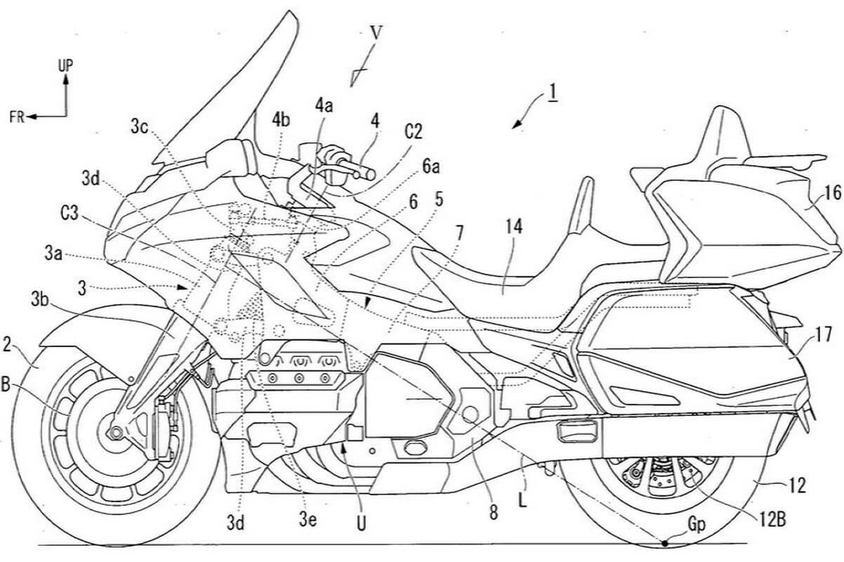 Patente Honda: una moto que no se cae al empujarla