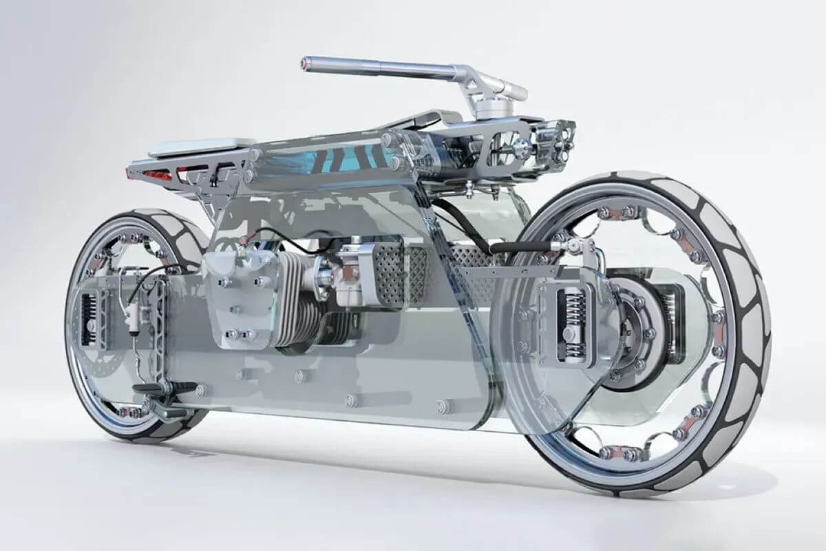 La moto transparente hecha con cristal blindado