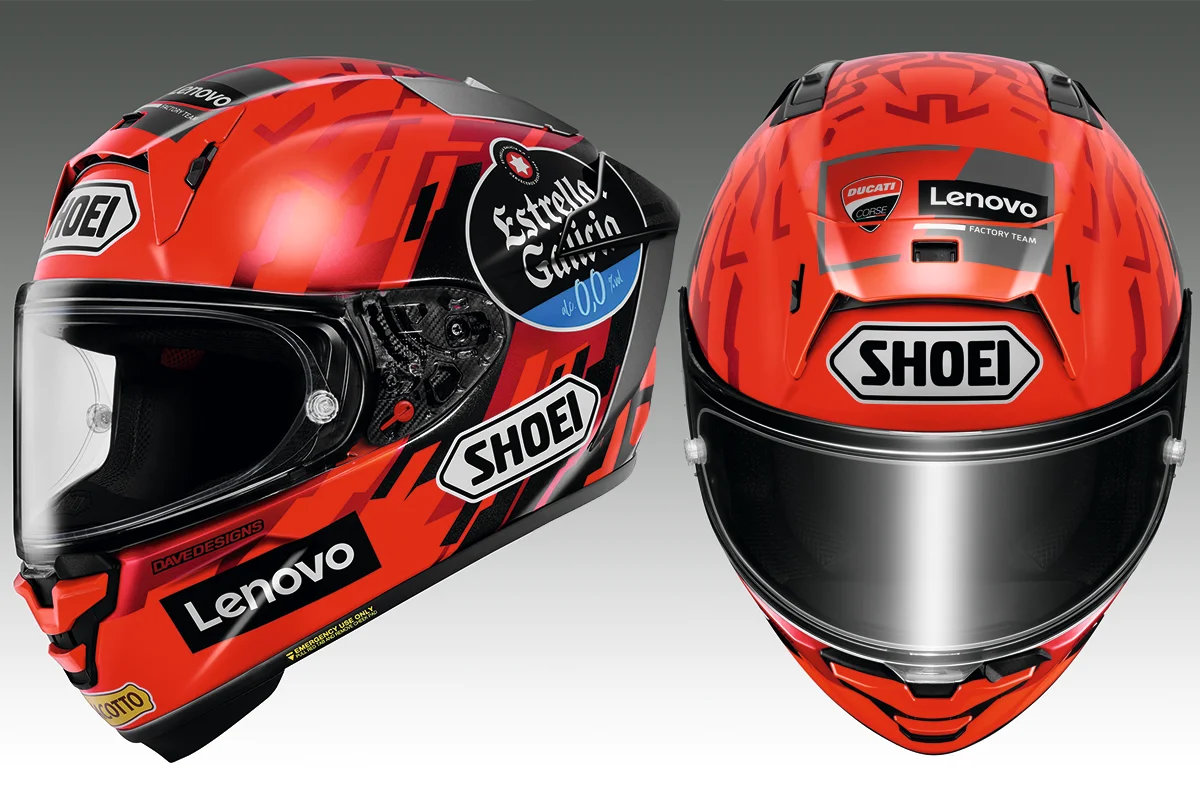 Nuevos Shoei réplicas Marc Márquez y Toprak Razgatlioglu