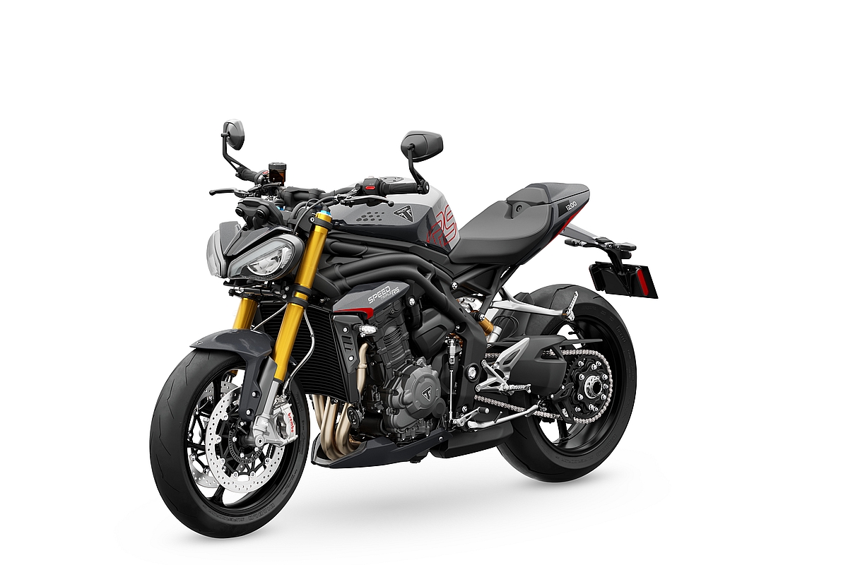 Triumph Speed Triple 1200 RS 2025 con suspensiones semiactivas