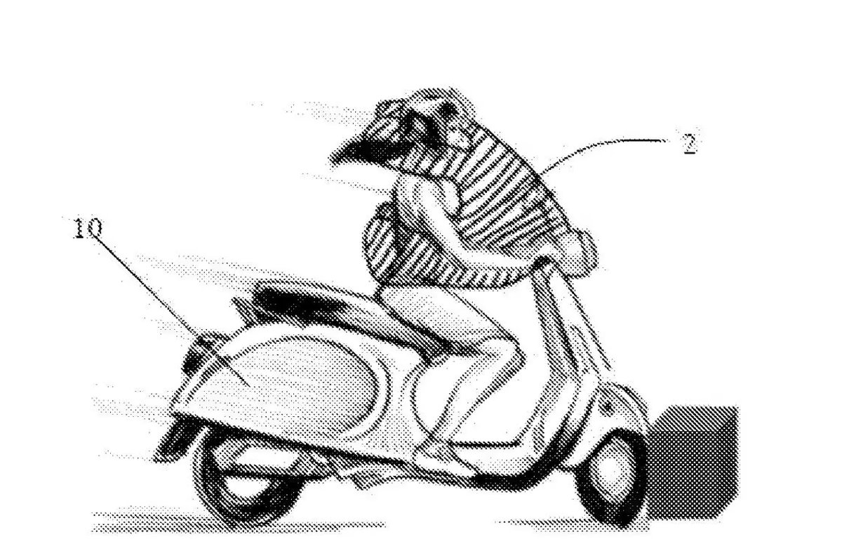 Airbag para scooter que abraza al piloto
