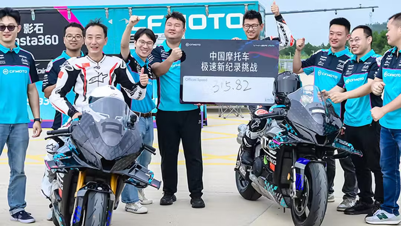 CFMoto V4 SR-RR: ¡récord de 316 km/h y alas activas! CFMoto V4 SR-RR: ¡récord de 316 km/h y alas activas!