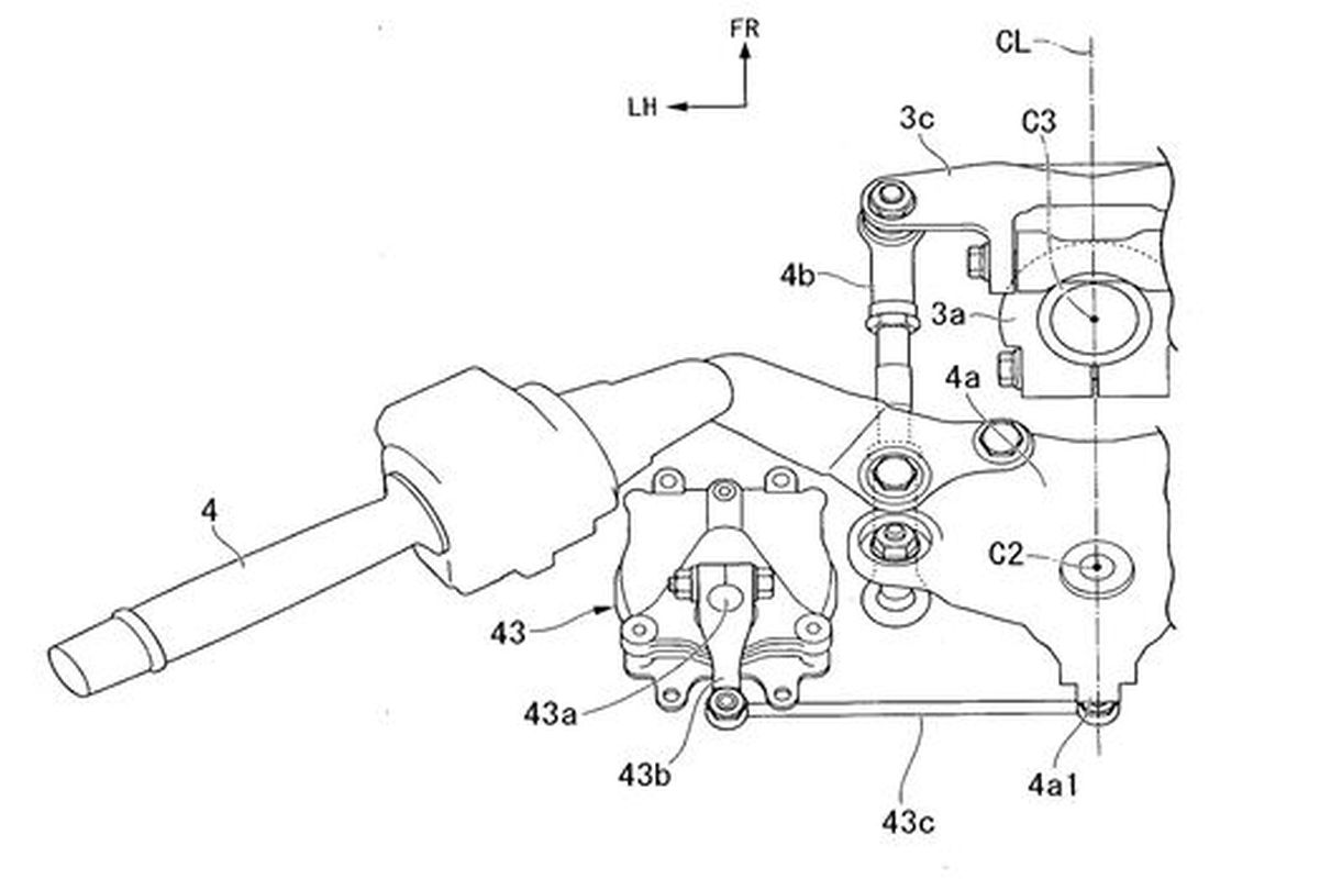 Patente Honda: una moto que no se cae al empujarla