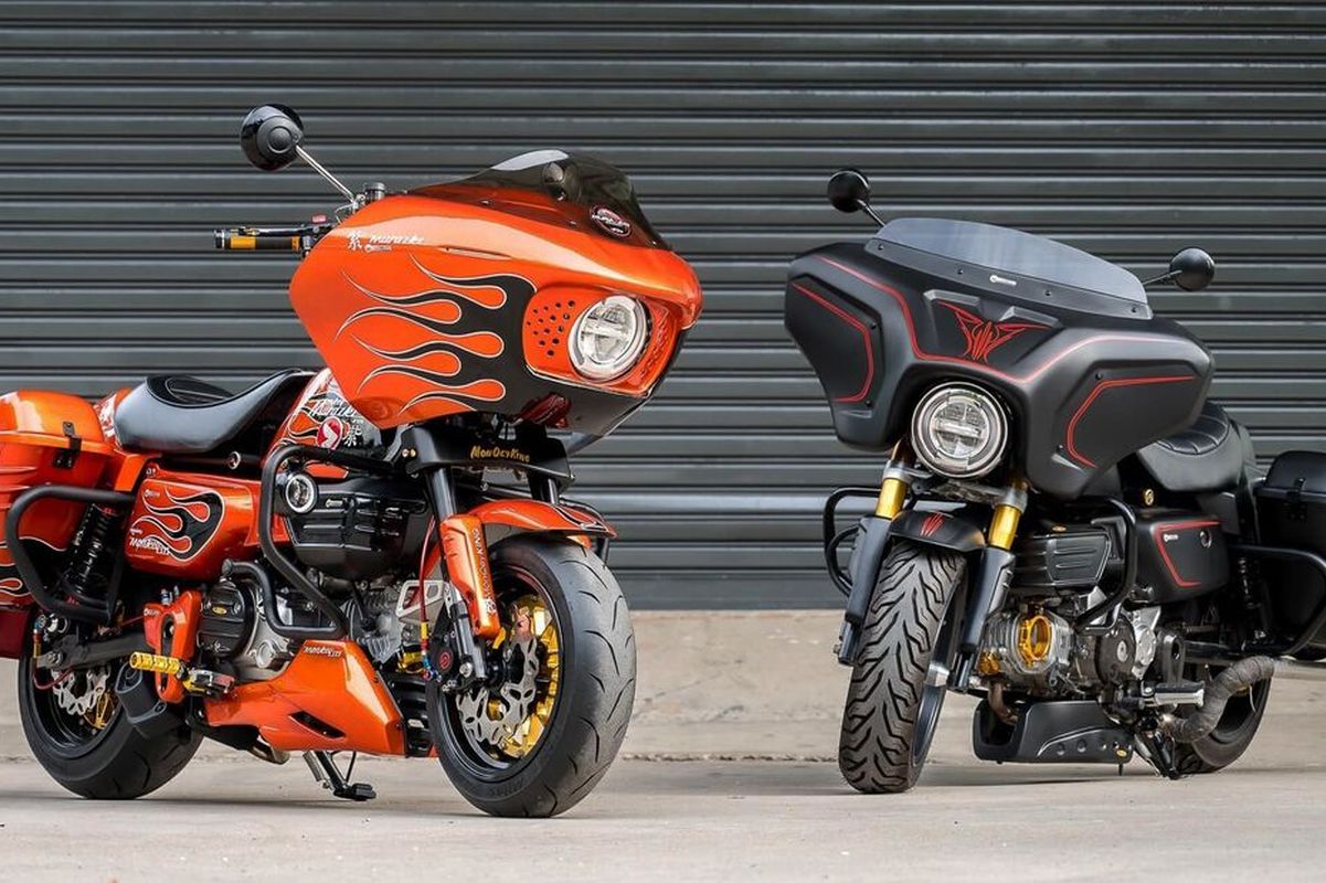 Harley-Davidson bagger con base Honda Monkey