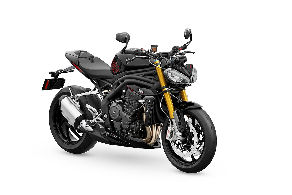 Triumph Speed Triple 1200 RS 2025 con suspensiones semiactivas