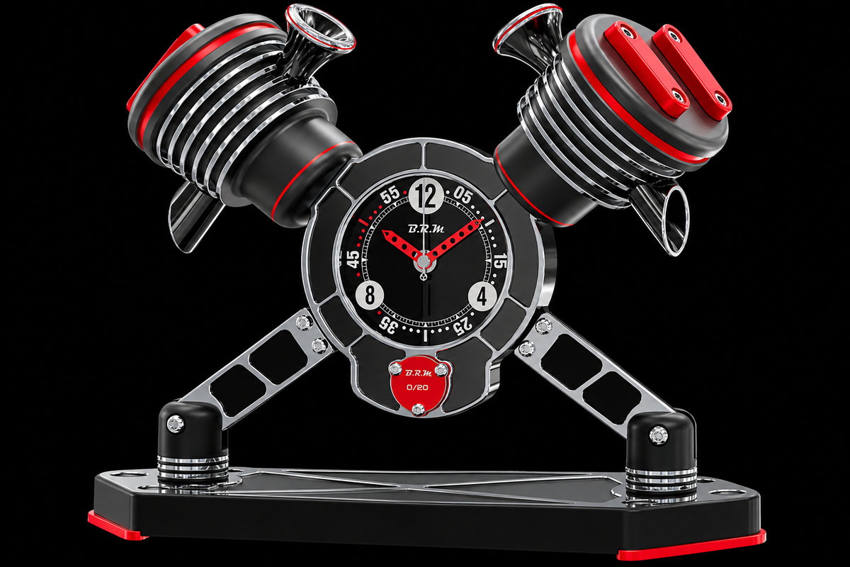 B.R.M. lanza el reloj V-twin de sobremesa B.R.M. lanza el reloj V-twin de sobremesa