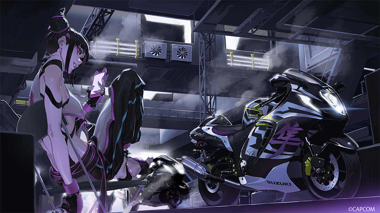 Suzuki Hayabusa Juri Street Fighter 6: la moto de videojuego Suzuki Hayabusa Juri Street Fighter 6: la moto de videojuego