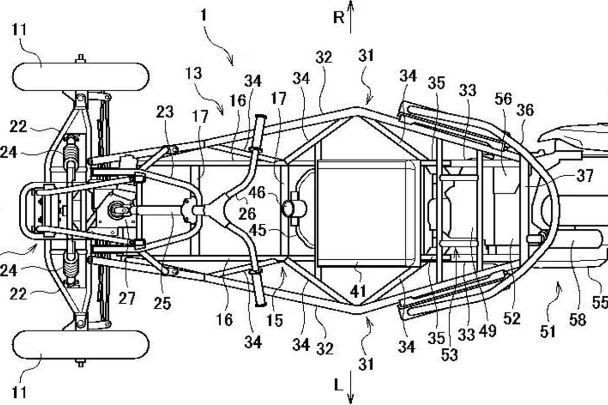 Suzuki patenta una moto... ¿o kart? de tres ruedas