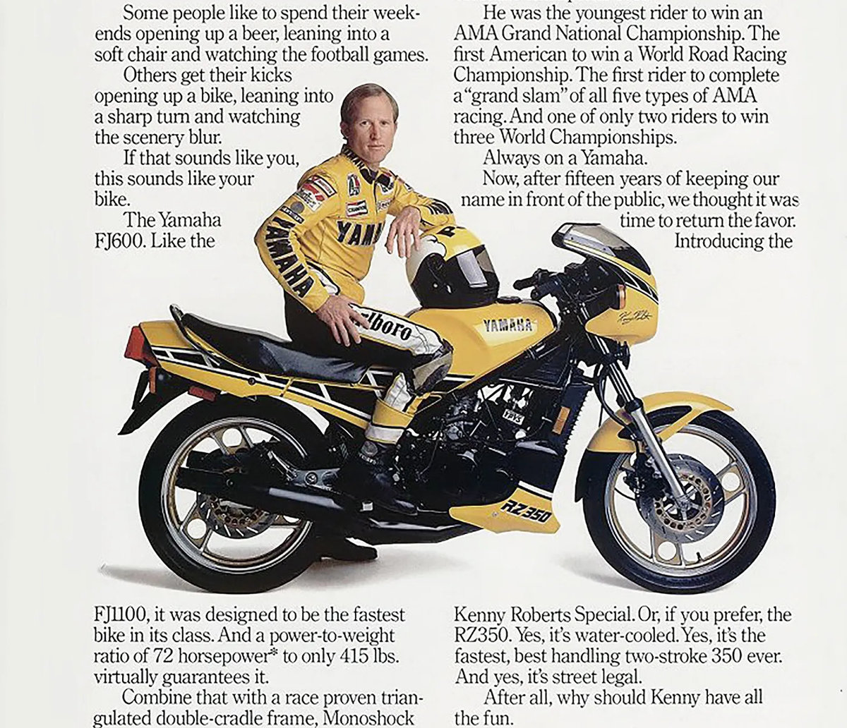 Yamaha RZ350 Kenny Roberts Special de 1984: la esencia del motociclismo