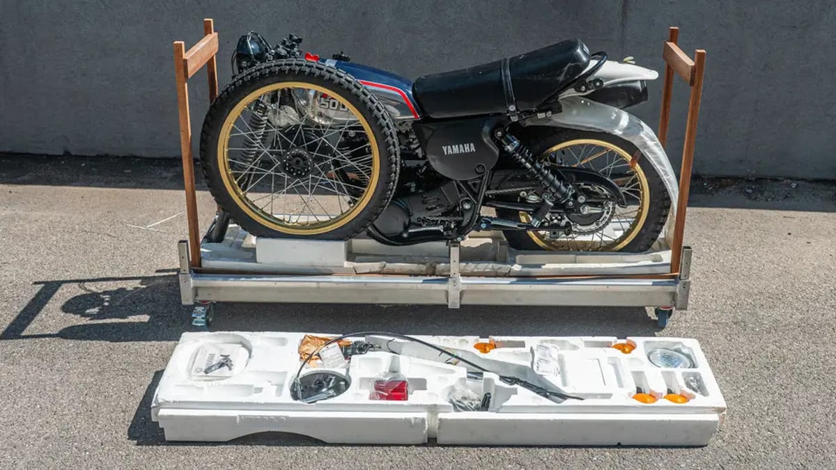 Moto de ensueño: Yamaha XT500 de 1988 en la caja con 0 km