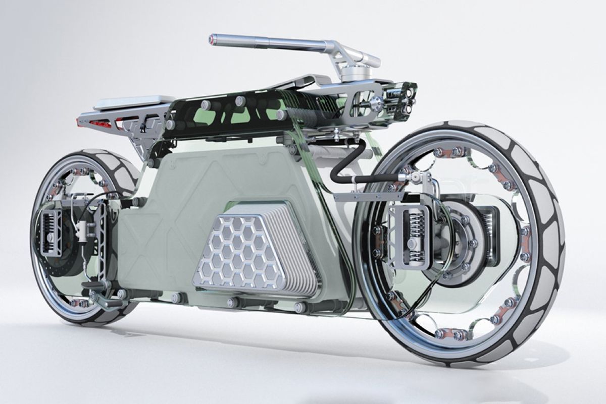 La moto transparente hecha con cristal blindado