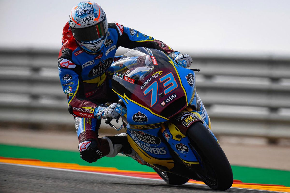 Alex Márquez logró la pole del Gran Premio de Aragón en Moto2 por una décima Alex Márquez logró la pole del Gran Premio de Aragón en Moto2 por una décima