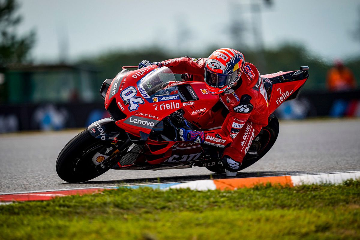 Andrea Dovizioso durante el GP de República Checa
