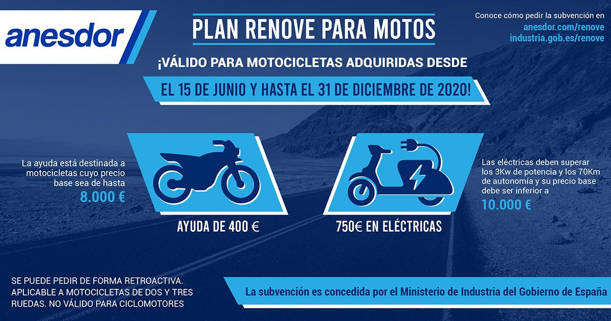 Guía para solicitar el Plan Renove para motos