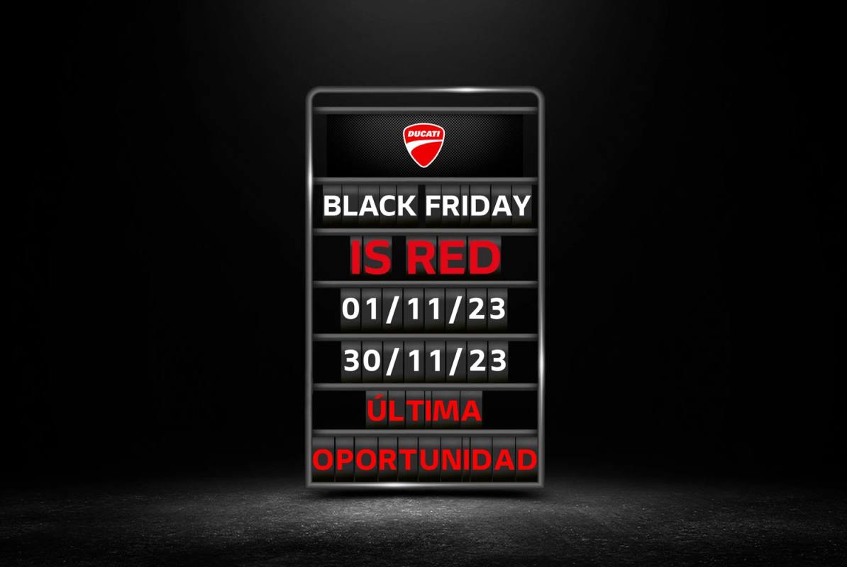 Ducati Black Friday: descuentos en motos y hasta 70% en boutique