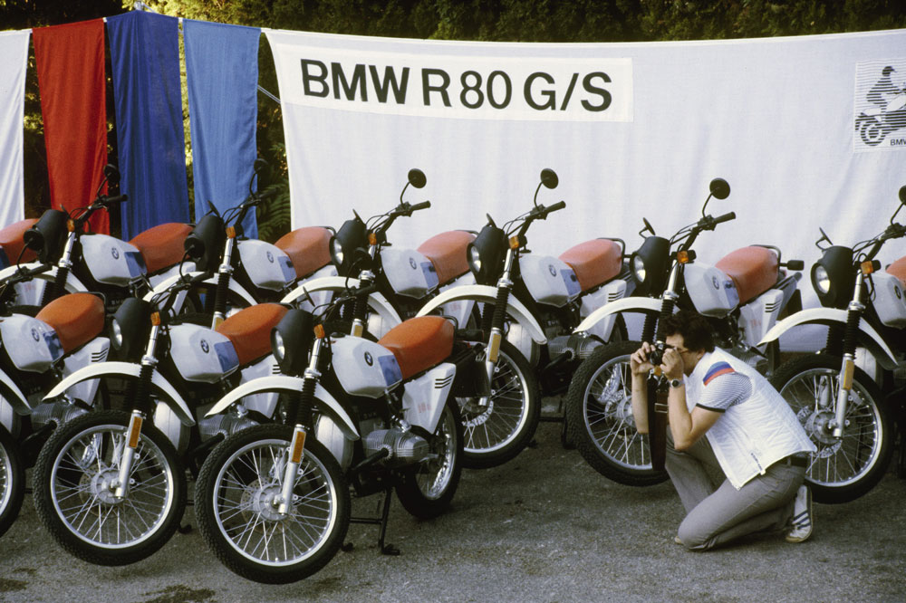 BMW R 80 GS durante su presentación