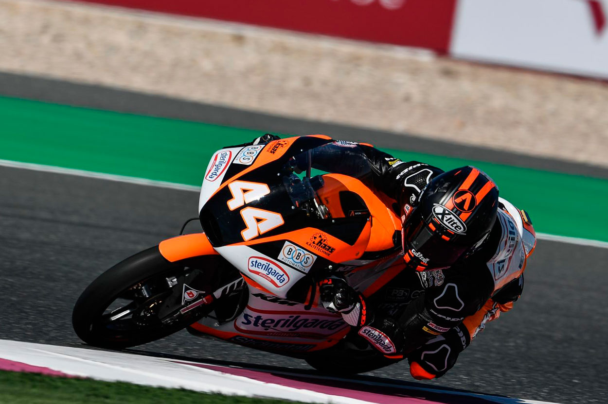 Aron Canet logró la pole del GP de Qatar 2019 en Moto3