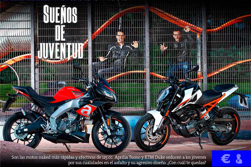 Comparativa Aprilia Tuono 125 y KTM 125 Duke