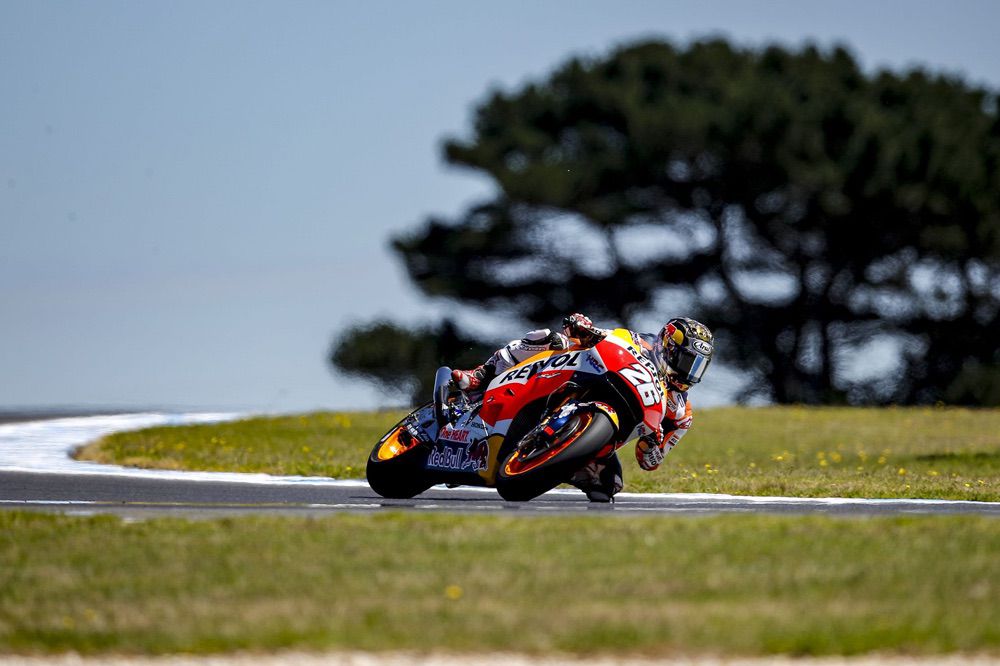 Dani Pedrosa durante los entrenamientos en Australia Dani Pedrosa durante los entrenamientos en Australia