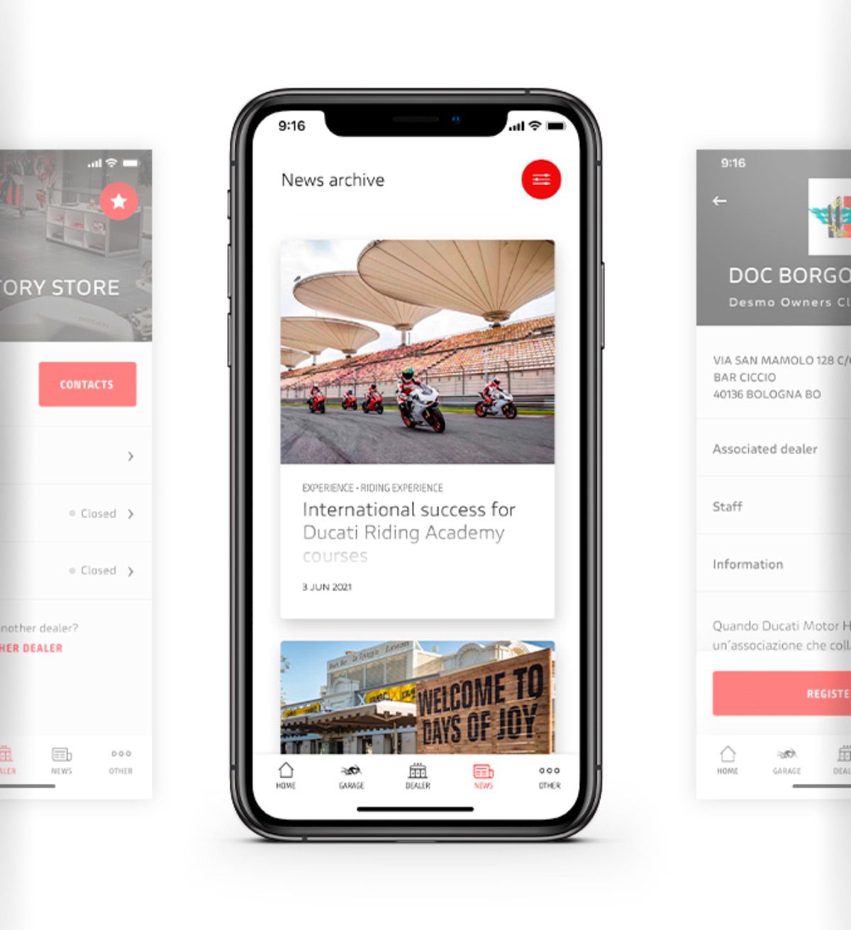 MyDucati App evoluciona e incorpora una nueva sección de “Mantenimiento” MyDucati App evoluciona e incorpora una nueva sección de “Mantenimiento”