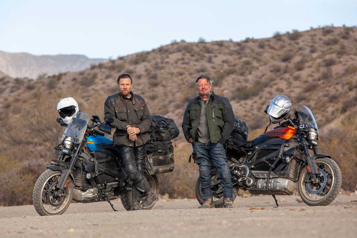 Ewan McGregor y Charley Boorman con las Harley Davidson Livewire