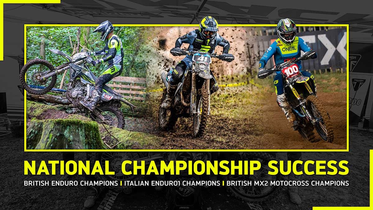 Triumph cierra con Ã©xito su primera temporada en motocross y enduro