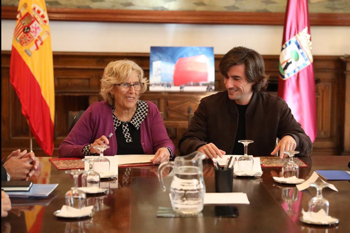 Gelete Nieto firmó un acuerdo con la alcaldesa de Madrid Manuela Carmena