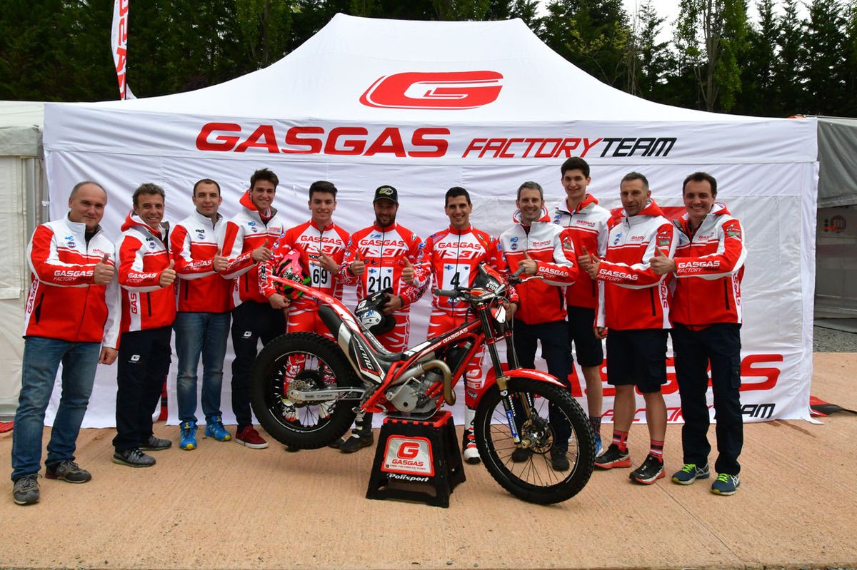 Equipo Gas Gas en el Mundial de Trial