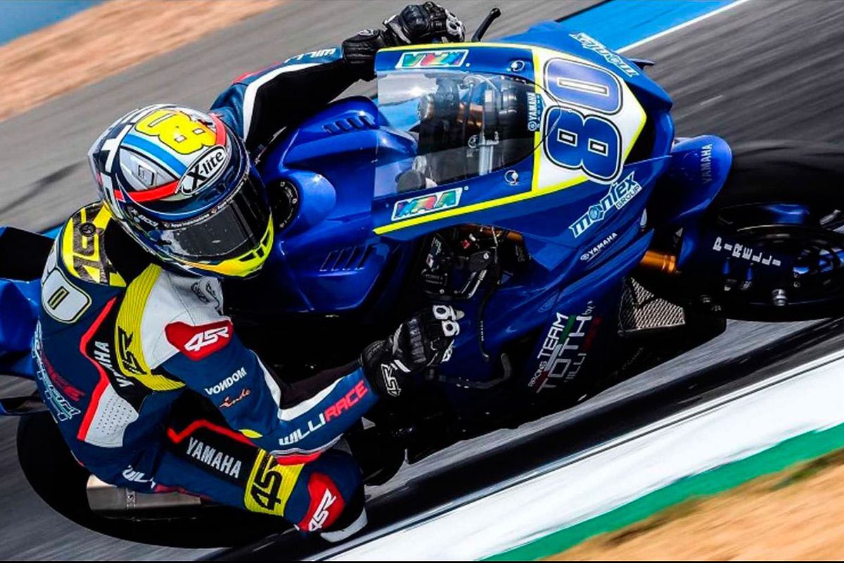 Héctor Barberá durante la carrera de Australia del Mundial de Supersport en Australia