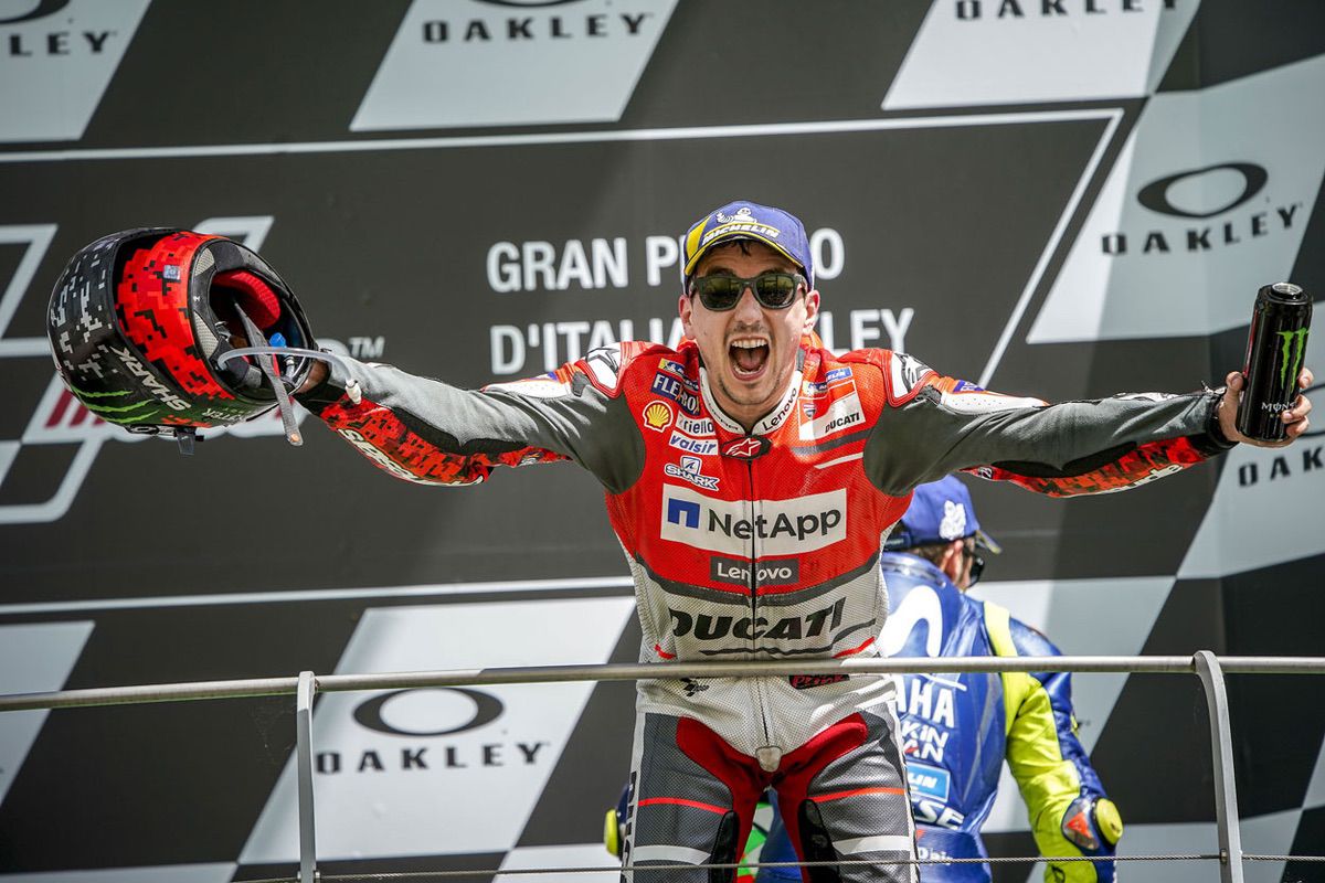Jorge Lorenzo logró la victoria con Ducati en el GP de Italia