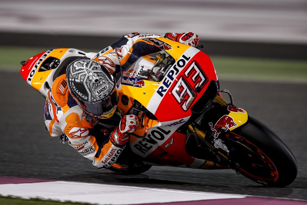 Marc Marquez durante los entrenamientos en Qatar 2017