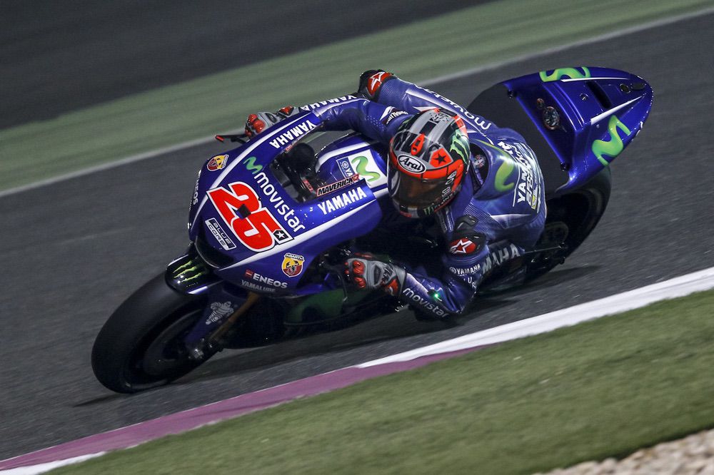 Maverick Viñales durante los entrenamientos MotoGP en Qatar