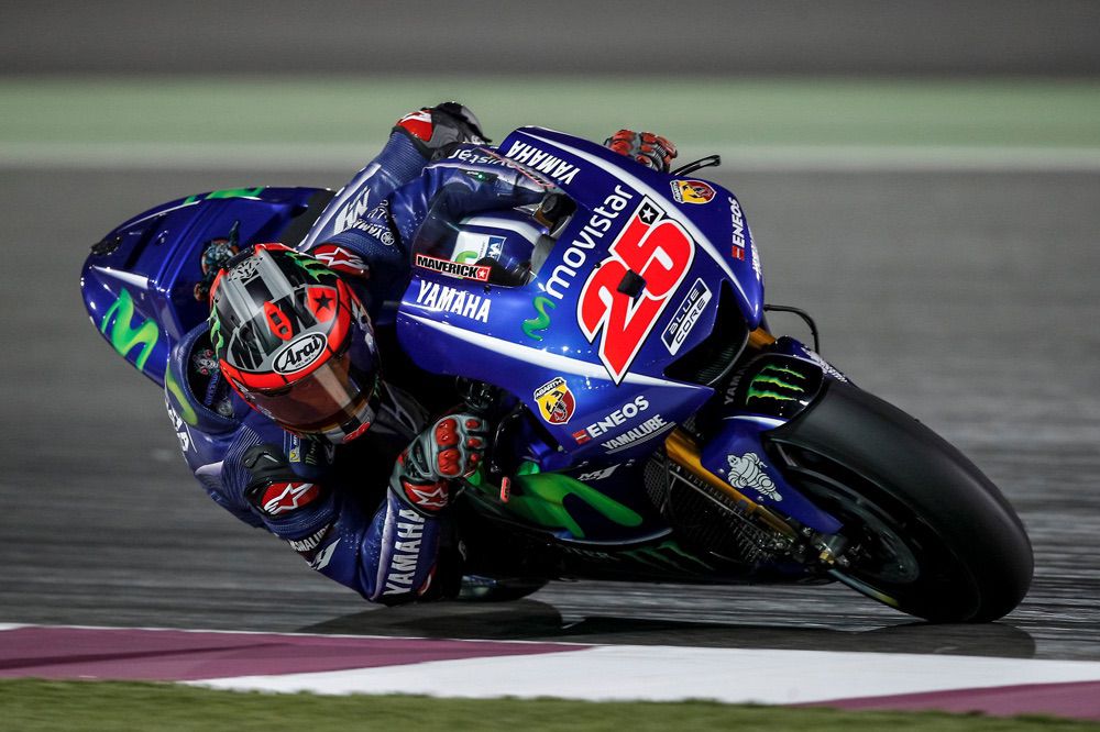 Maverick Viñales durante los entrenamientos MotoGP en Qatar