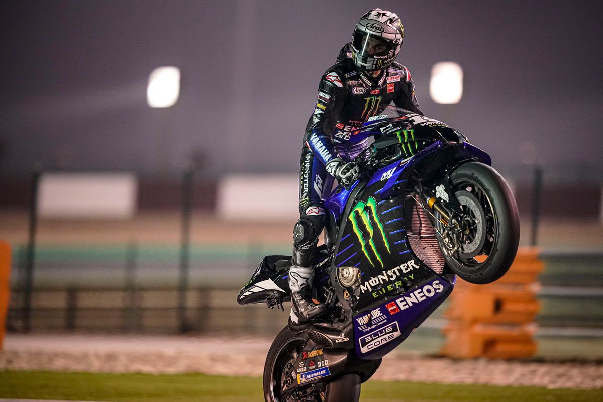 Maverick Viñales se llevó los mejores tiempos de los entrenamientos MotoGP en Qatar