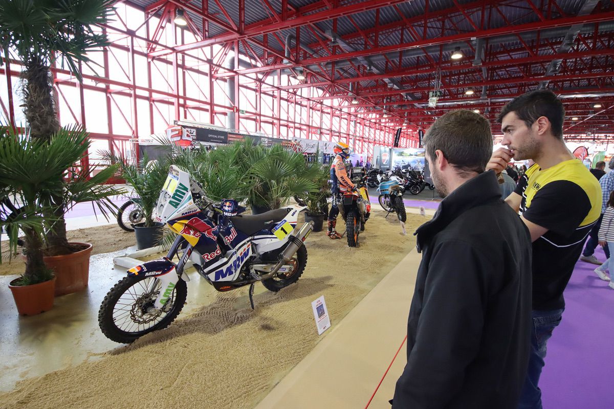 Exposición de motos del Dakar en Motorama 2020