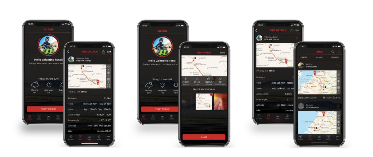 Yamaha MyRide: la app universal para grabar rutas y viajes