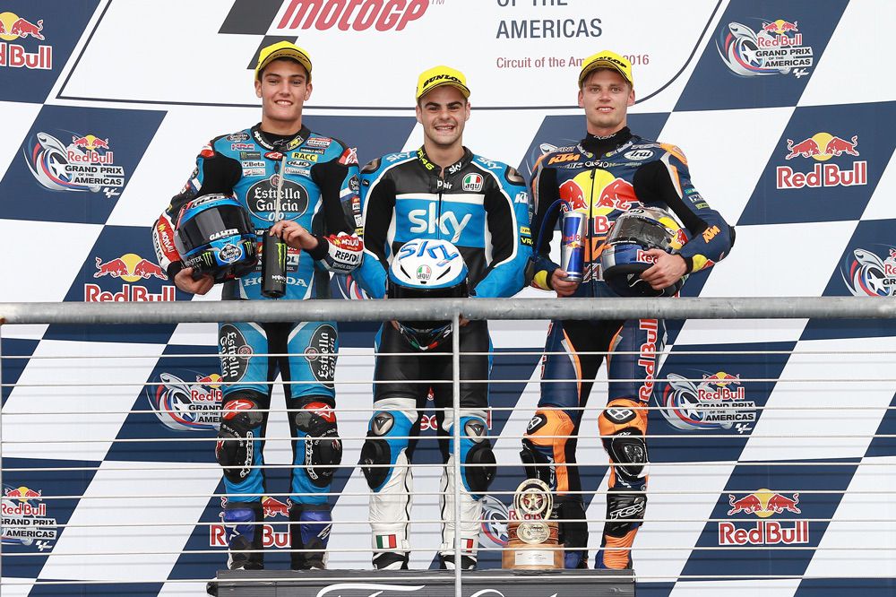 Podio Moto3 GP Americas Podio Moto3 GP Americas