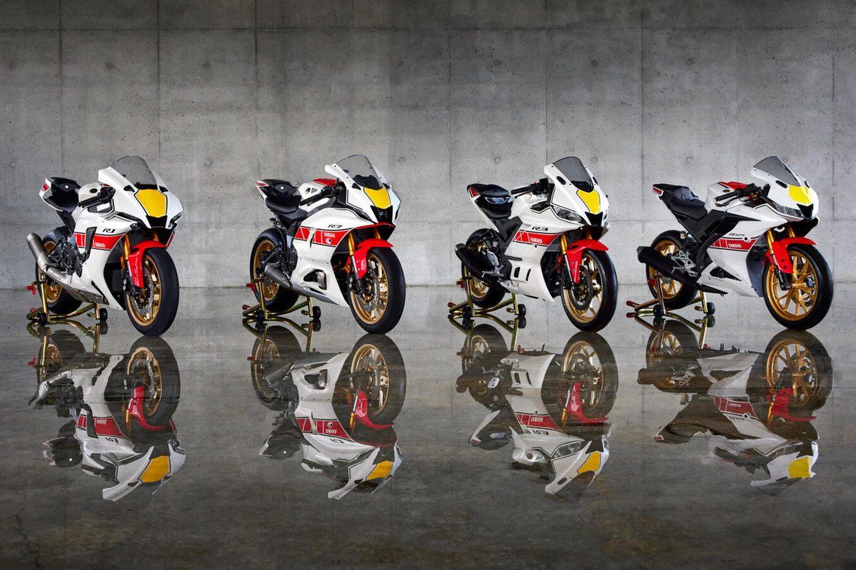 Yamaha R1, R7, R3 y R125 2022: colores racing del 60 aniversario