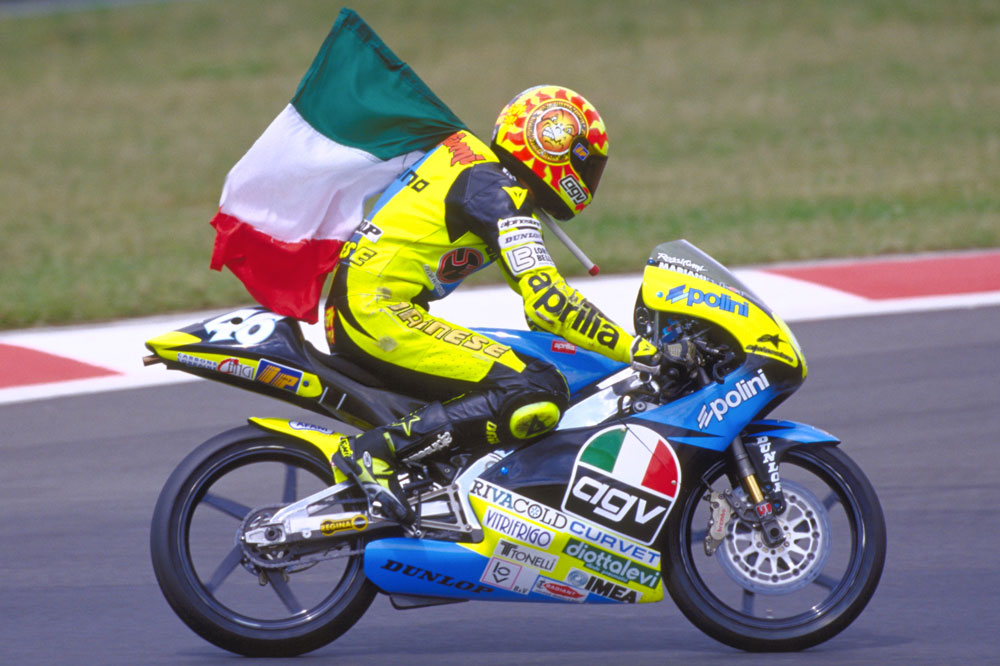 Primera victoria de Valentino Rossi en 1996