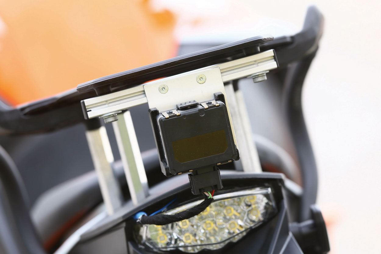 Sensores de seguridad en la parte trasera de las motos KTM