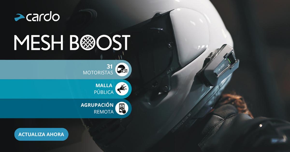 Cardo lleva sus PACKTALK hasta 31 motoristas con Mesh Boost