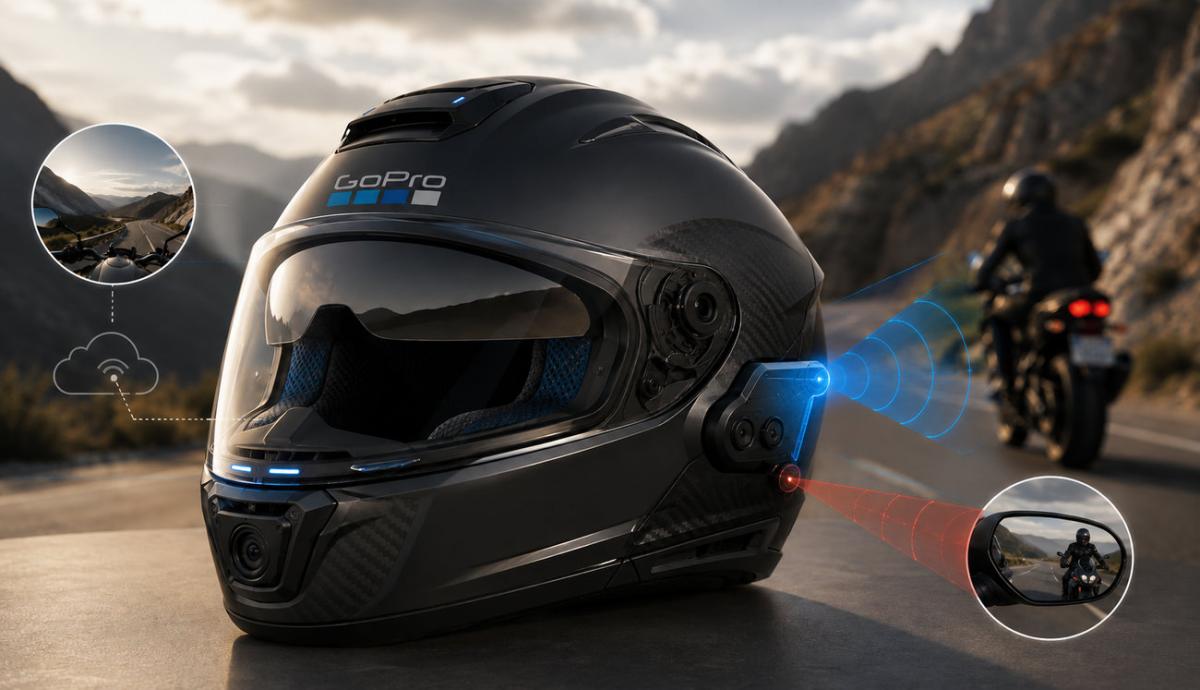 GoPro patenta un casco de moto con IA